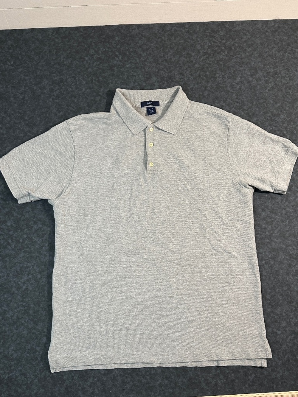 Gap Men's Grey Short Sleeve Polo Shirt Size XL